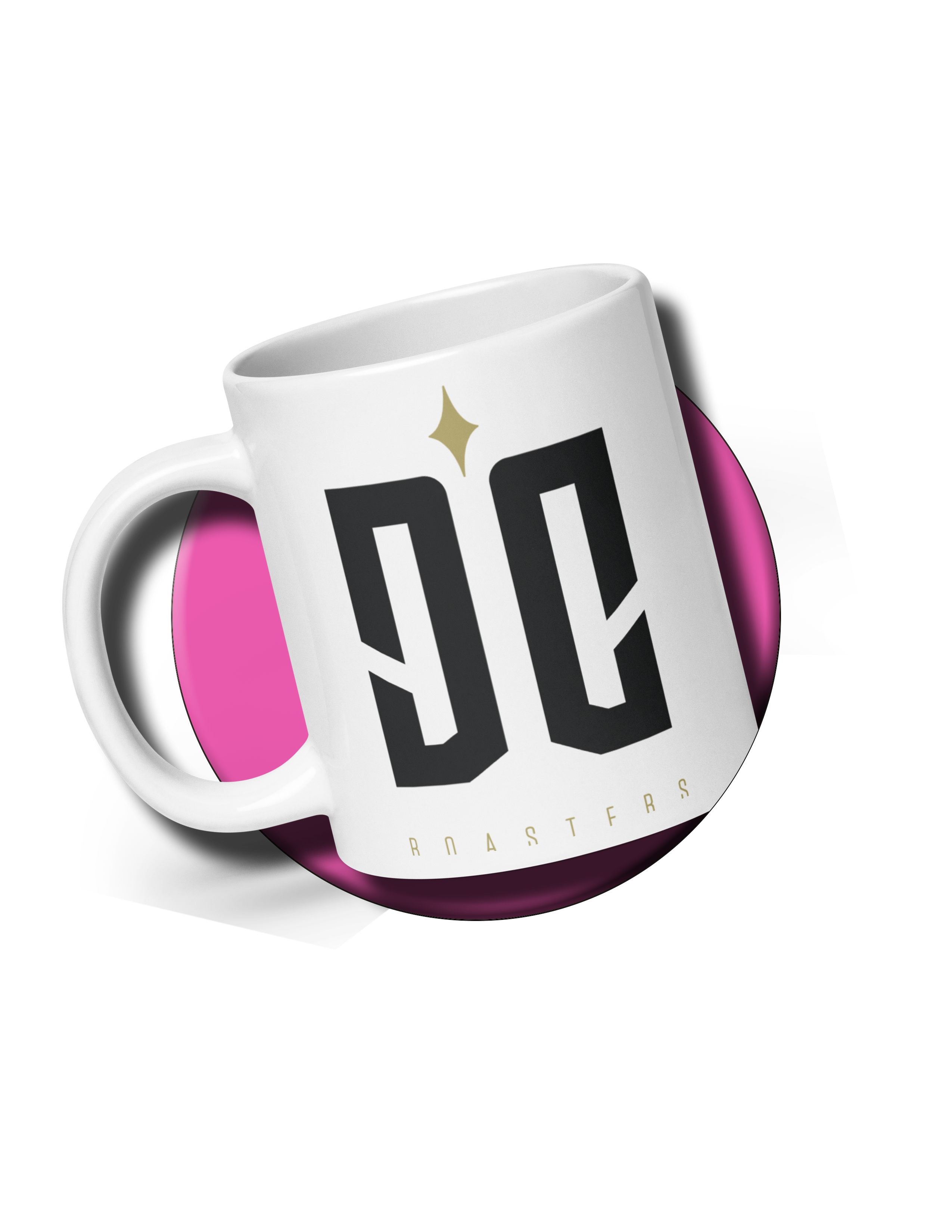 DC mug white web purple